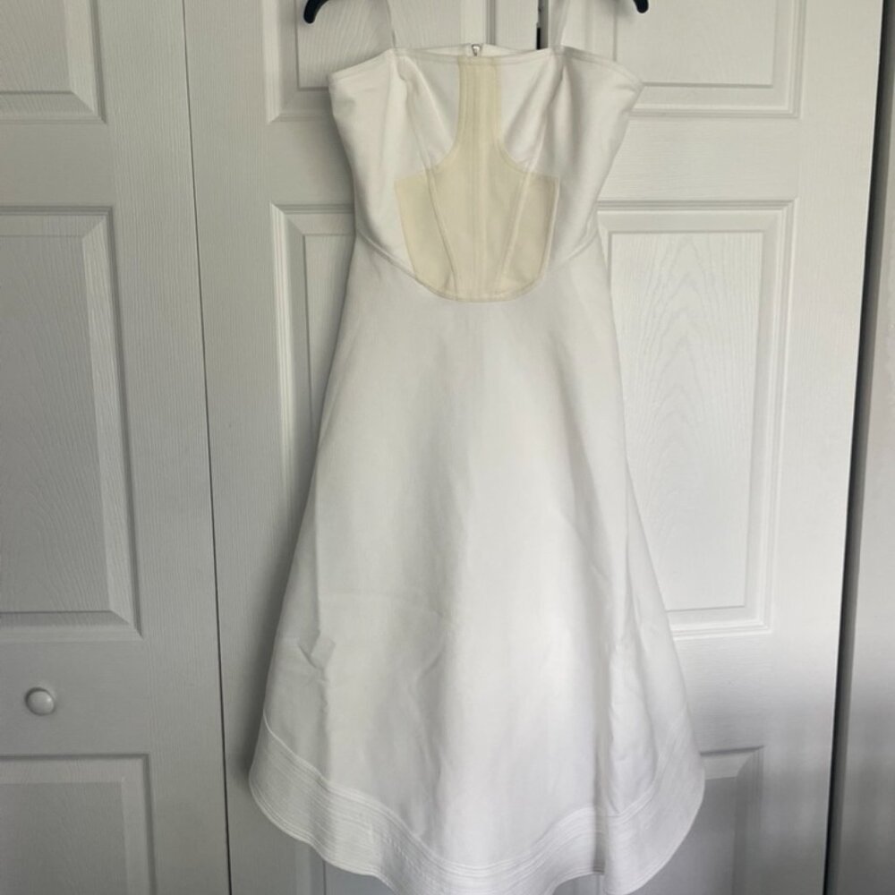 NWT Strapless Midi Off-White Gown/Dress